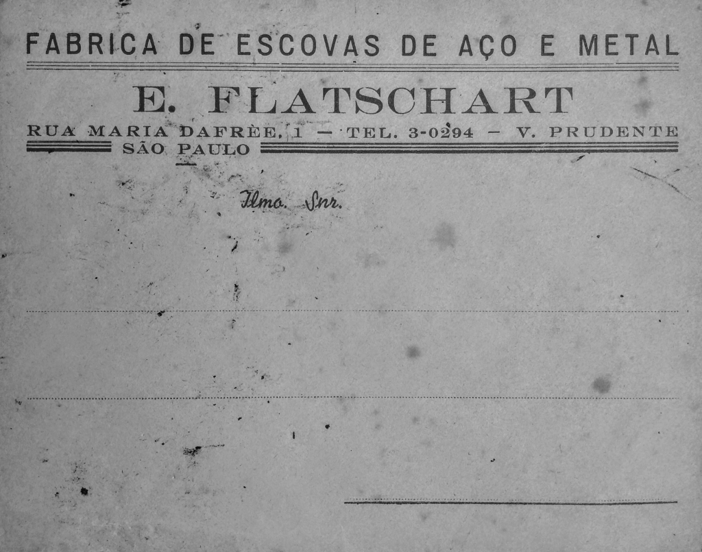 Envelope de pagamento E. Flatschart.